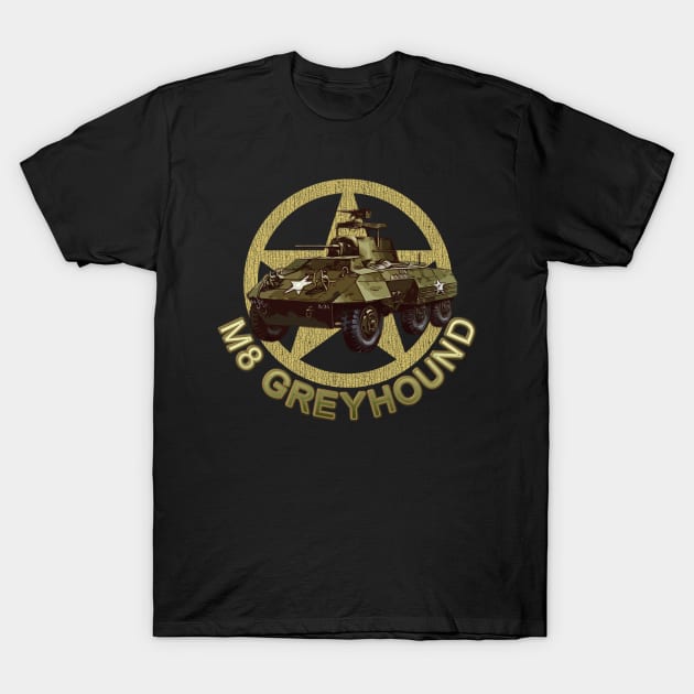 M8 Greyhound WW2 American Armored Car T-Shirt by F&L Design Co.